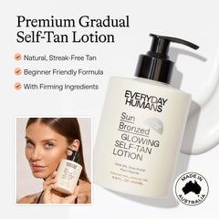 Everyday Humans Sun Bronzed Gradual Self Tanner pump-dispense for easy, mess-free use.