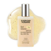 Everyday Humans Sun Glazed bottle close-up showing SPF 30 glow.