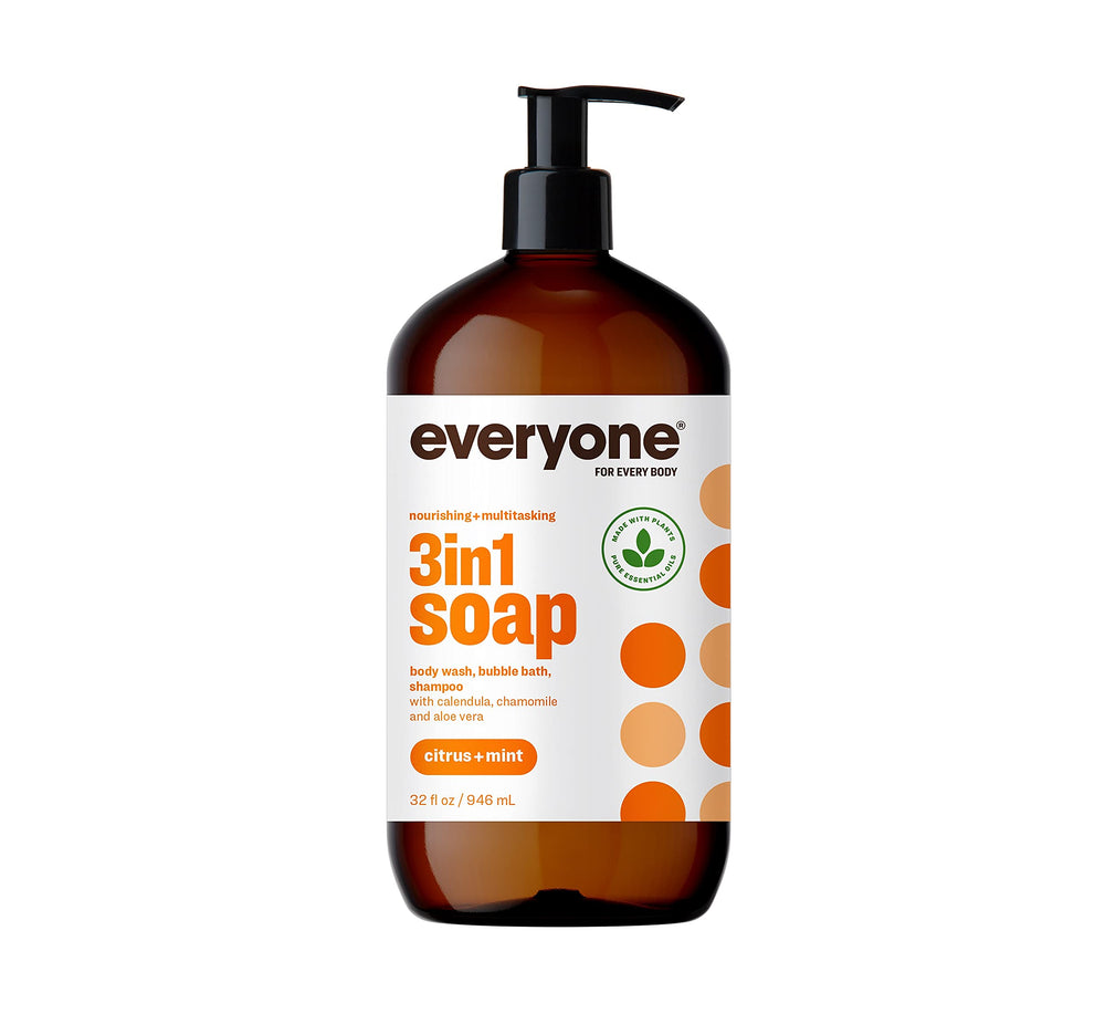 Everyone 3-in-1 Citrus and Mint bottle in eco-friendly packaging for multitask cleansing.