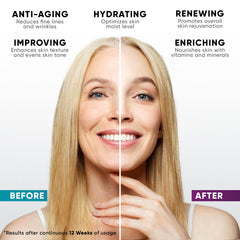 Applying Everyouth collagen cream on face demonstrates day and night use ease