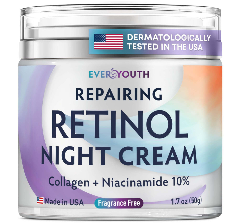 Everyouth Night Cream jar front shows premium formula for overnight hydration