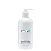 EVOLVh UltraShine Moisture Conditioner bottle shows vegan formula for radiant, easy-to-manage hair.