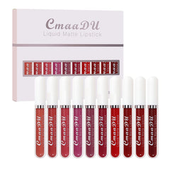 evpct 10-color matte lipsticks in a waterproof, all-day color collection.