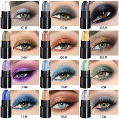 evpct 12Pcs Capsule Cream Eye Shadow Sticks open display reveals versatile color range