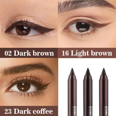 evpct 3Pcs brown gel eyeliner pencils close-up with versatile color options