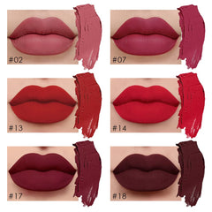 evpct liquid lipstick application hero demonstrating smooth glide and non-stick finish
