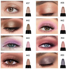 evpct 8Pcs set color chart displaying shimmer and matte options