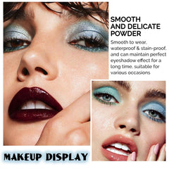 evpct 9 colors blue glitter eyeshadow palette metallic finish showcase