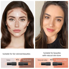 evpct contour stick bronzer demonstrates natural warmth and facial definition