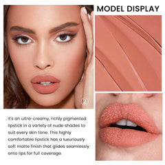evpct dark brown lip liner set helps define lips with smooth glide