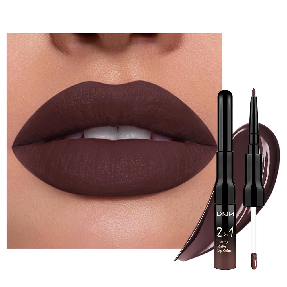 evpct lip liner in dark deep brown defines lips with smooth precision.