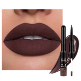 evpct lip liner in dark deep brown defines lips with smooth precision.