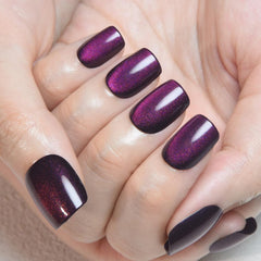 evpct dark purple holographic glitter finish highlights sleek glossy nails