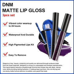 evpct dark purple matte lipstick applied on lips for a bold look