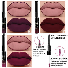 evpct dual-ended lip liner and liquid lipstick design demonstrates convenience for precise lips
