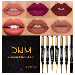 evpct dual-ended lip liner and lipstick for precise definition and long-lasting color.