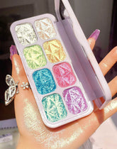 evpct eight-color face and cheek highlighter palette for natural contour glow