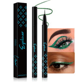 evpct emerald glitter eyeliner cap close-up showing precise line and emerald shine