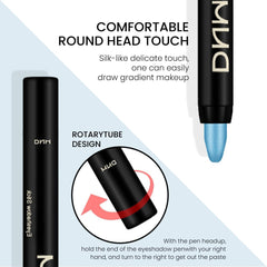 evpct silky blend eyeshadow stick for smooth application and crease-free color.