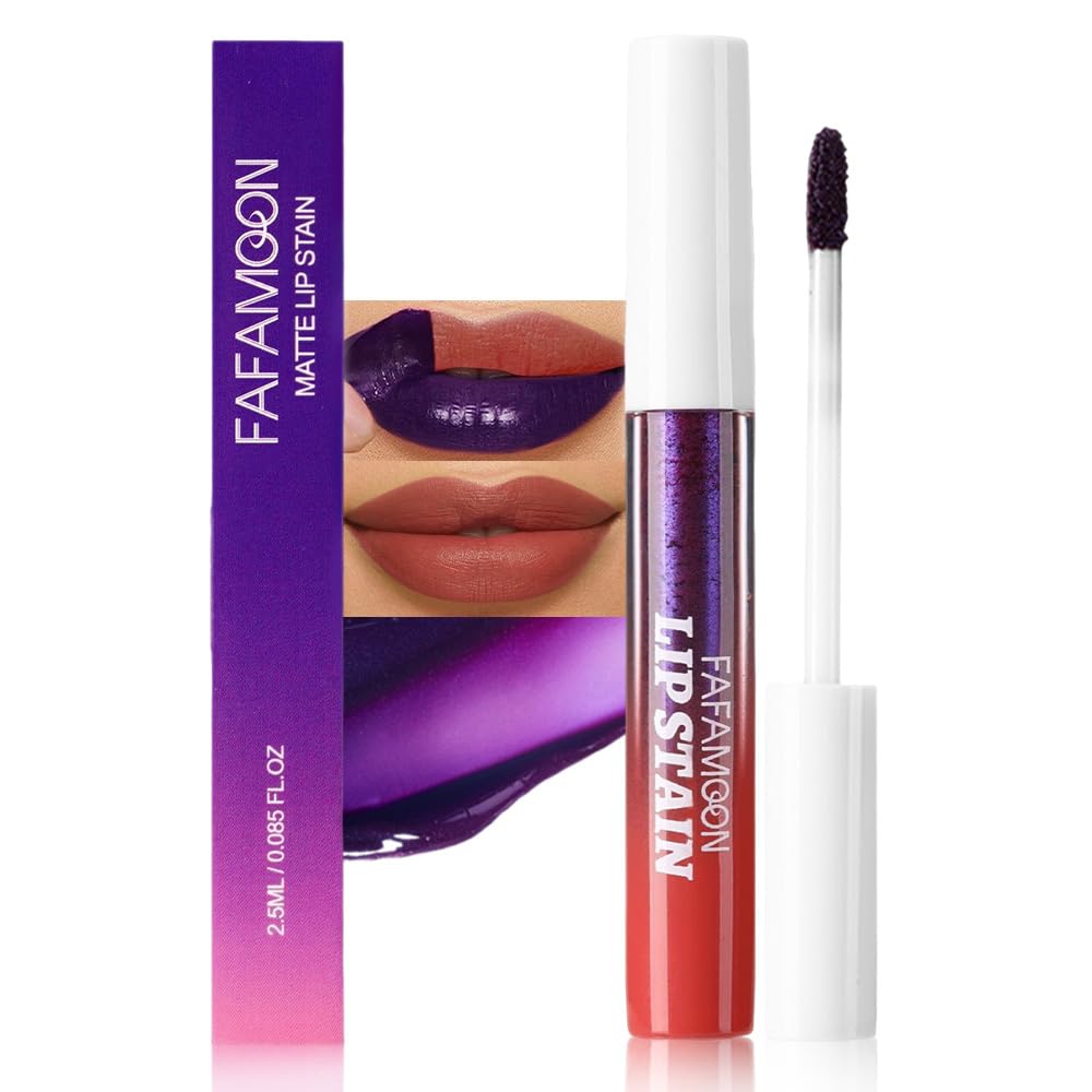 evpct FAFAMOON neutral brown lip stain bottle showing matte finish