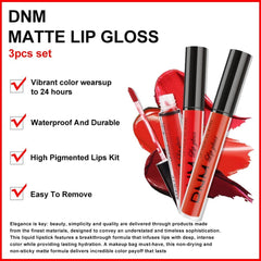 evpct fire red matte lipstick closeup highlights vibrant shade and silky, transfer-resistant formula