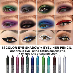 evpct glitter-matte-metallic-pearl finish eyeliners offer versatile drama from day to night.