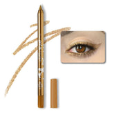 evpct gold glitter eyeliner pencil waterproof for vivid, smudge-resistant eye definition.