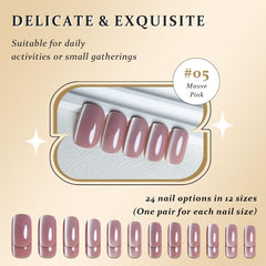 evpct Holographic glitter mauve shine highlights cat eye design under light