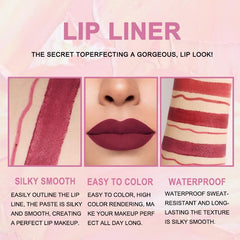 evpct long-wear waterproof lipstick delivers durable color with a matte velvet feel.