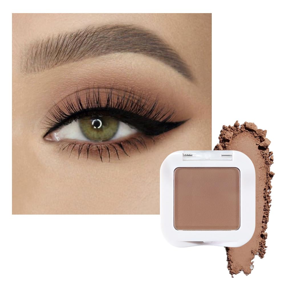 evpct Matte Brown Eyeshadow Palette closeup showing rich pigment for versatile looks.