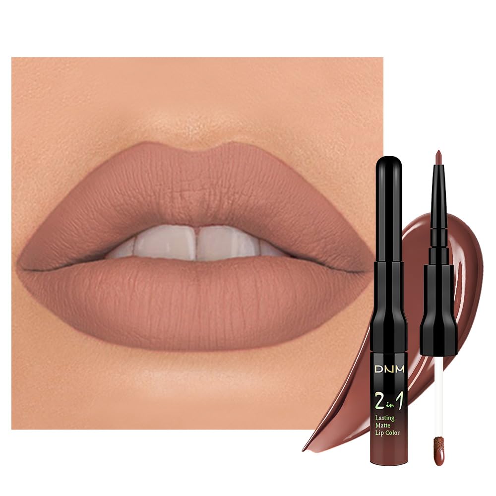 evpct lip liner and lipstick set packaging shows nude tones for versatile looks.
