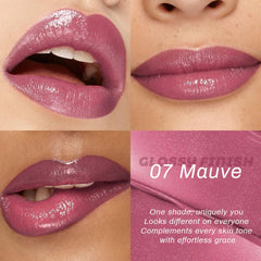 evpct on lips mauve-plum honey lip tint in daylight provides sheer, radiant shine.