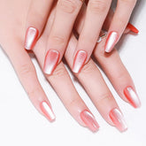 evpct Pink Cat Eye Coffin Nails provide salon-like finish for everyday wear.