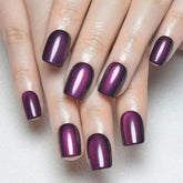 evpct Purple Cat Eye nails front view with bold shimmer for evening wear
