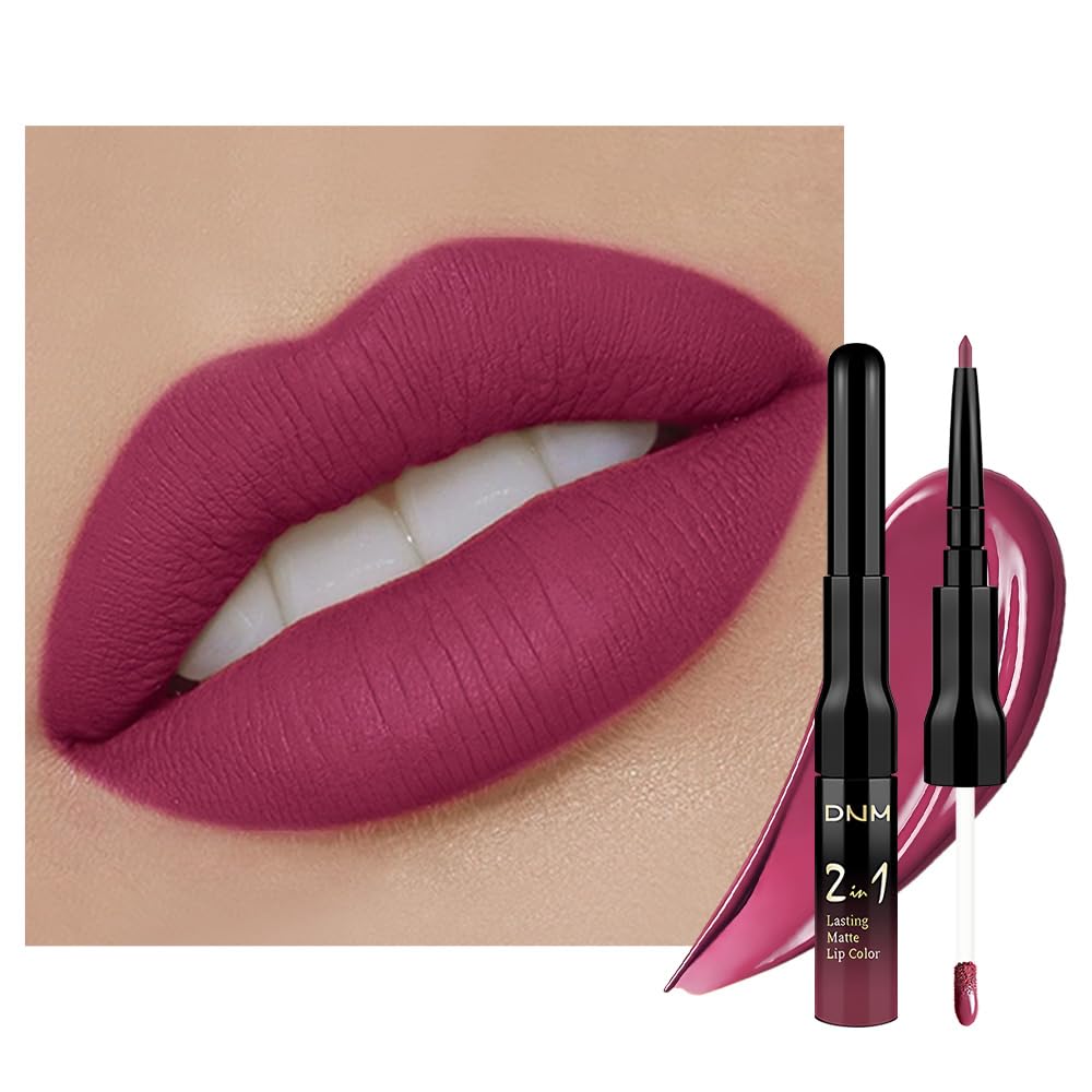 evpct Rose Plum dual-ended lip liner and lipstick with precise application for defined lips