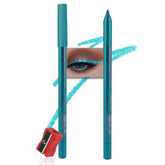 evpct Teal Eyeliner Pencil swatch shows vibrant blue-green shade for bold looks.