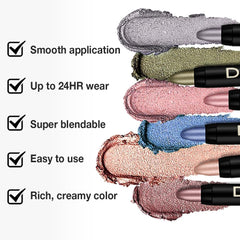 evpct waterproof eye shadow stick bronze shade demonstrates durable, smudge-resistant color.