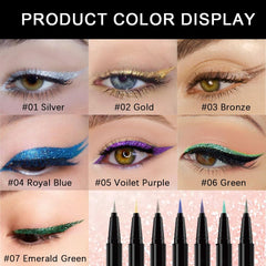 evpct waterproof glitter eyeliner swatch highlights long-lasting shine and water resistance