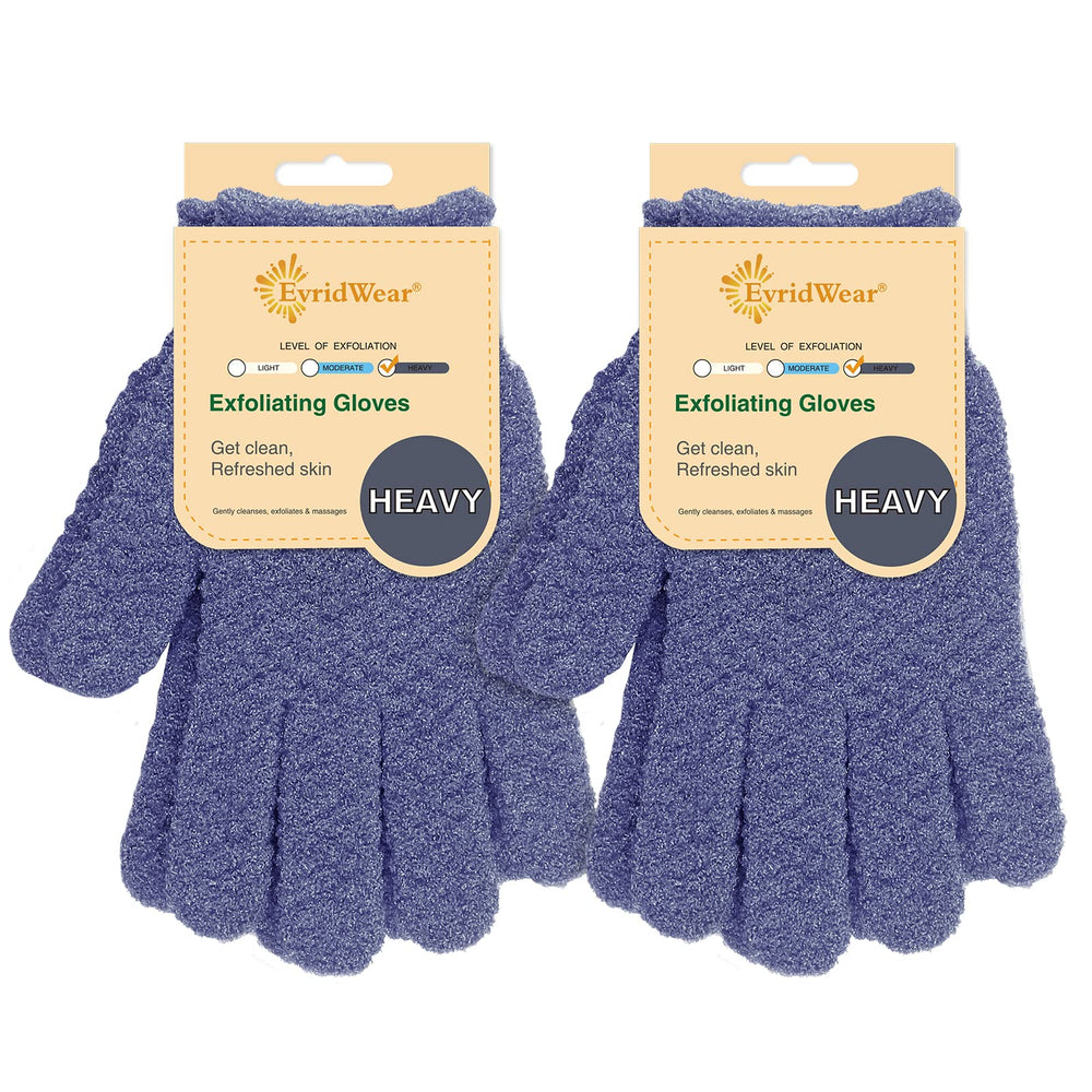 Evridwear exfoliating dual texture bath gloves pack for a spa-like shower and smoother skin.