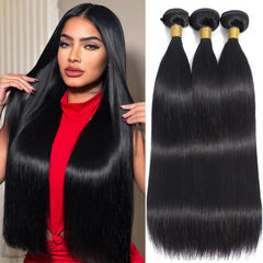 EWOSS Brazilian straight bundles in packaging ready for easy sew-in