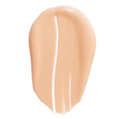 Close-up of EXA foundation swirl on skin showing silky coverage