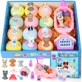 Excalla bath bombs 12-pack with toy inside offering surprise playtime during bath