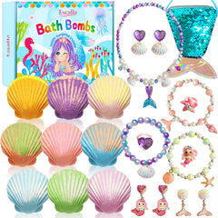 Excalla Mermaid Bath Bombs reveal hidden jewelry inside
