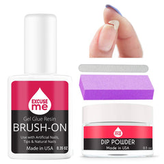 EXCUSE ME nail repair kit with glue gel for repairing broken nails
