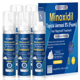 Exdeploy minoxidil foam bottle close-up showing 5% strength for hair support