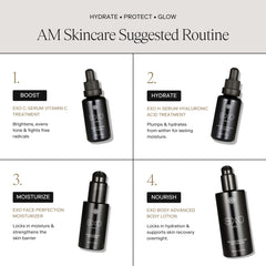 EXO C-SERUM dropper delivers a precise dose for gentle absorption.