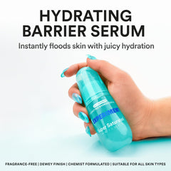 Experiment serum texture closeup showing rich hydration and plump appearance.
