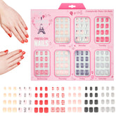 Expressions 7-Day Press-On Nails Set with assorted colors for kids' weekly looks.
