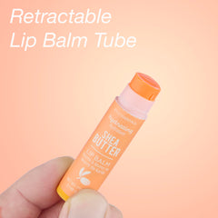 Expressions shea butter coconut oil lip balm closeup for soft lips