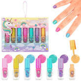 EXPRESSIONS Unicorn Shimmer Nail Polish Set bottle closeup, vibrant hues for kids' manicures.